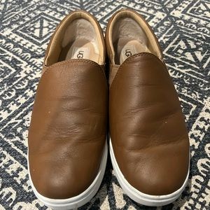 Brown leather Ugg sneakers